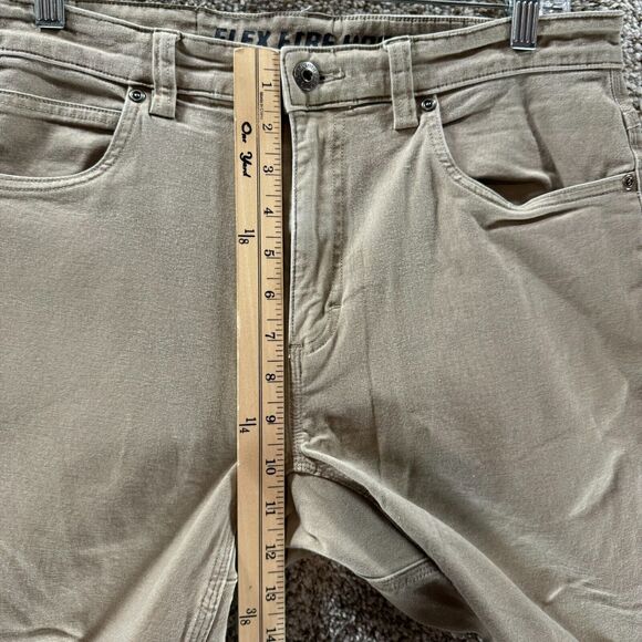 Duluth Trading Company Flex Fire Hose Pants Mens 34x28 Tan Canvas Workwear Adult - Picture 3 of 10